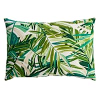 Yucca Palm Woven Lumbar Outdoor Throw Pillow, 14x20