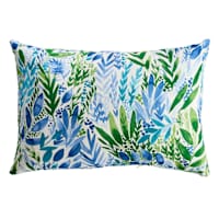 Eden Botanical Floral Woven Lumbar Outdoor Throw Pillow, 14x20