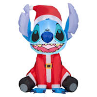 (IN58) Stitch in Santa Suit Inflatable, 3.5'