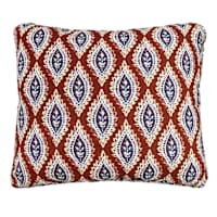 Block Print Spice Outdoor Corded Back Cushion