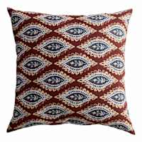 Block Print Spice Oversized Square Outdoor Throw Pillow, 20"