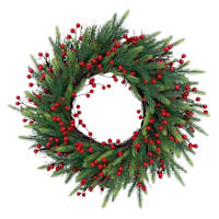 Christmas Spiral Vine Wreath, 26"