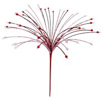 Red & Pink Beaded Pick, 20"