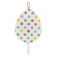 Polka Dot Easter Egg Yard Stake, 14"