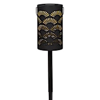 Solar Laser Cut Dandelion Lantern Pathway Light, 14.7"