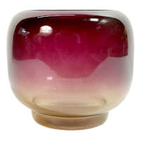 Burgundy Glass Ombre Hurricane, 6"