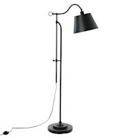 Black Metallic Adjustable Task Floor Lamp, 66"