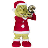 Animated Plush Grinch Playing Trombone, 12"