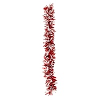 Red & White Tinsel Garland 72"