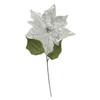 Silver Poinsettia Stem, 22"
