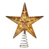 11inch LED Gold Star Tree Topper in Window BOX