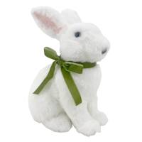 White Faux Fur Bunny, 12"