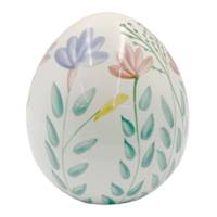 Floral Hand Painted Egg, 6.7"