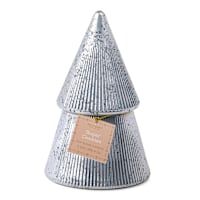 Sugar Cookies Scented Silver Ribbed Mercury Glass Tree Candle, 7oz