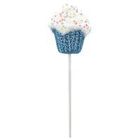 Blue Glittered Cupcake Pick