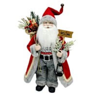 Homespun Red Woodland Red Coat Santa, 18"