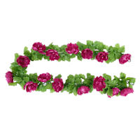 Dark Pink Peony Garland, 72"