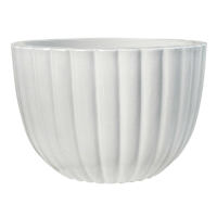 Martine White Ceramic Bowl Planter, Medium