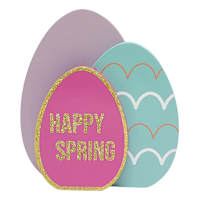 Happy Spring Easter Egg Sign, 6"