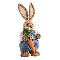20IN SISAL BOY BUNNY W/CARROT