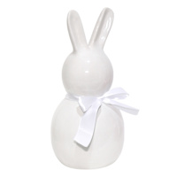 Ceramic White Bunny, 16"