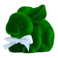 Green Flocked Easter Rabbit Decor, 5"