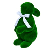 11 in Green Flocked Standing Easter Bunny