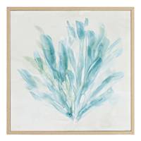 Blue Coral Framed Canvas Wall Art, 17"