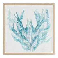 Framed Sharp Coral Canvas Wall Art, 17"
