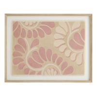Glass Framed Linen Swirls Wall Art, 29x23
