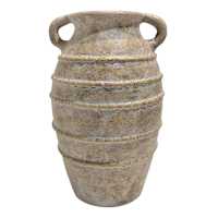 14in Terracotta Clay Vase with Whitewash Finish