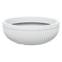Japi Off-White Flute Bowl Outdoor Planter, Small