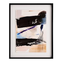 Glass Framed Abstract Noir 1 Paper Wall Art, 22x28