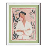 Glass Framed Serenity Within Linen Print Wall Art, 17x21