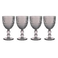 Halo Set of 4 Smoke Goblet Glasses, 10.15oz