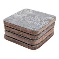 Set of 4 WD Global Enamel Coasters