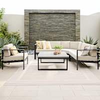 Soho Black Steel Patio 4-Piece Set