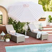 Glenco Chaise Lounge Chair Patio 2-Piece Set