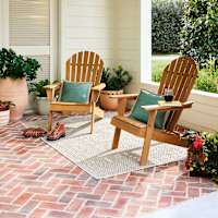 Adirondack Natural Wood Patio Chair 2-Piece Set