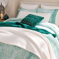Found & Fable Green Distressed Bedding Set