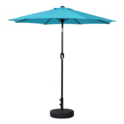Providence Premium Pink Awning Stripe Round Outdoor Patio Umbrella, 9'