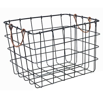 Bronze Metal Wall Basket, Large