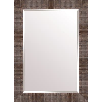 Brown Studio Rectangle Wall Mirror, 32x44