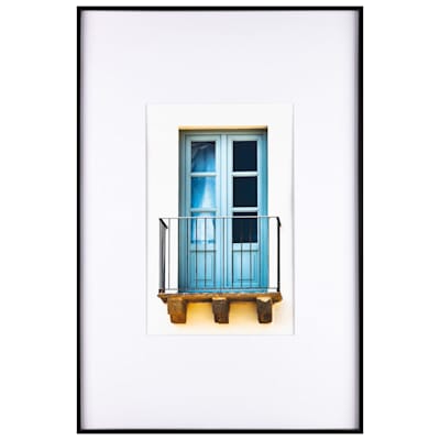 20x30 Matted To 11x17 Thin Black Linear with White Mat Photo Wall Frame