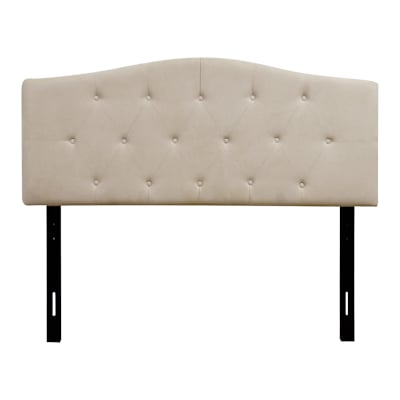 Honeybloom Kane Beige Tufted Queen Headboard