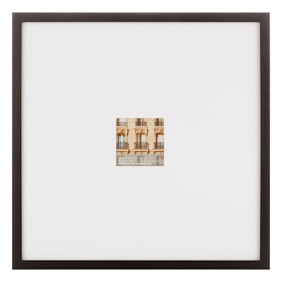 18x18 Matted to 4x4 Wall Frame, Black