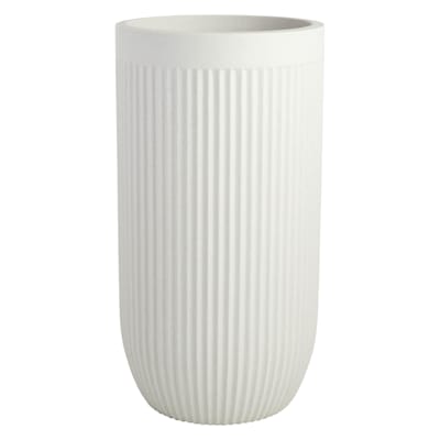 Japi Off-White Tall Fluted Outdoor Planter, Medium