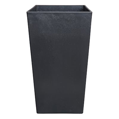 Tall Square Black Planter, 21