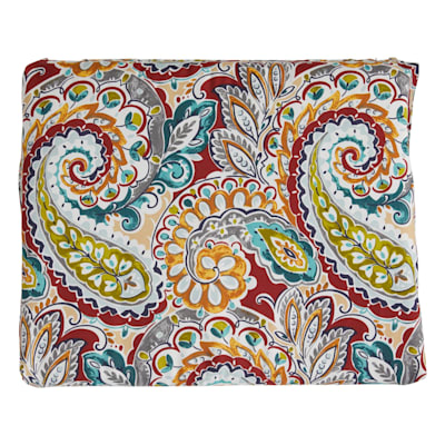 Paisley Chili Outdoor Square Seat Cushion