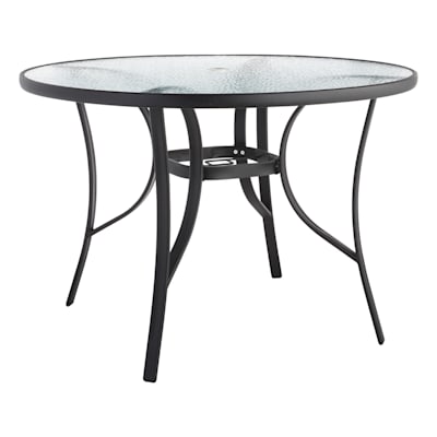 Woodhill Round Patio Dining Table, Black